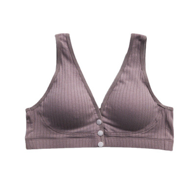 哺乳文胸背心式聚拢防下垂喂奶孕妇内衣女怀孕期纯棉夏季薄款胸罩_2