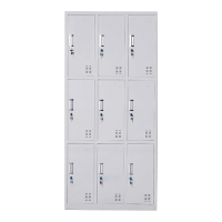 东升顺收纳柜财务档案柜资料柜加厚文件柜办公室带锁铁皮柜九门更衣柜