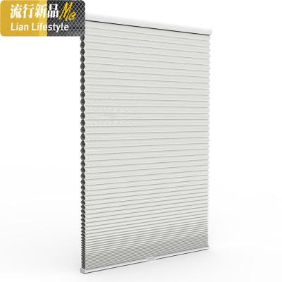 免打孔推拉蜂巢帘遮阳 百叶窗帘遮光升降 卧室阳台风琴蜂窝帘隔热 三维工匠