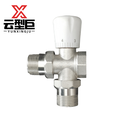 云型巨 三通内外丝温控阀 家用暖气片散热器配件 DN15 单位:个