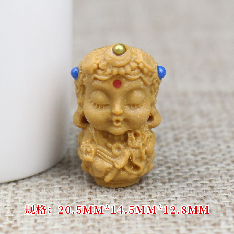 树脂配件塑料饰品雕刻手工艺品度母压铸工艺已打孔手链钥匙扣配饰送女朋友老婆情人节七夕生日礼物