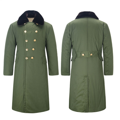 邦能之星军绿色棉大衣男士冬季加厚加长款劳保防寒保暖工作棉服军大衣东北大棉袄N312194