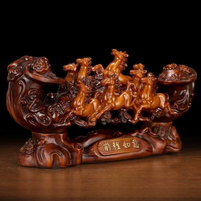 家柏饰(CORATED)马摆件工艺品马生肖摆件办公室办公桌创意客厅装饰艺术品乔迁礼品