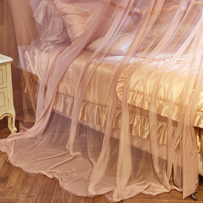 美帮汇吊顶圆顶廷公主风蚊帐家用免安装1.2米床1.5m1.8双人吸顶纹账