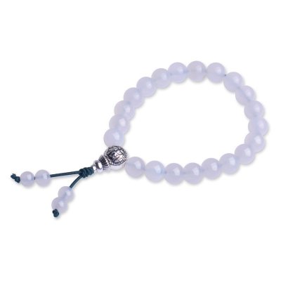 梦克拉 S925银玛瑙手链 喜悦 纯美 红玛瑙 白玛瑙 个性新年生日礼物送女友 原创手工 时尚玛瑙手串