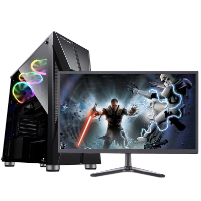  铭能 11代i5六核/GTX1650独显/16G内存/512G固态 台式机 台式电脑 组装机 组装电脑 家用办公电脑主机 商务娱乐电脑台式 学生网课 吃鸡3D游戏电脑+19英寸全套