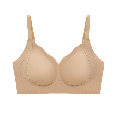 粉底液隐形内衣女小胸提拉聚拢薄款字母果冻胶软支撑痕裸感文胸