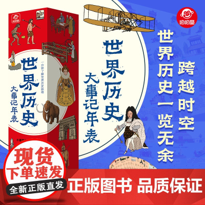 店 世界历史大事记年表2米 呦呦童 墙贴历史时间轴长卷 一分钟了解世界历史脉络 初中历史画卷挂图 500+个知识考点