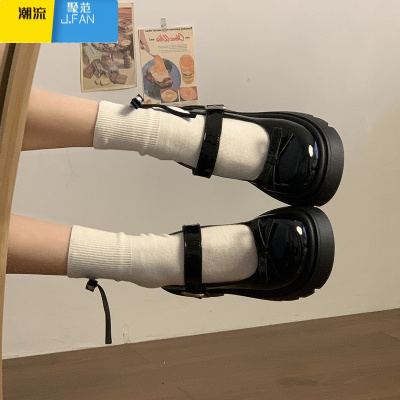 聚范厚底玛丽珍小皮鞋女英伦风2024新款日系lolita单鞋子中跟