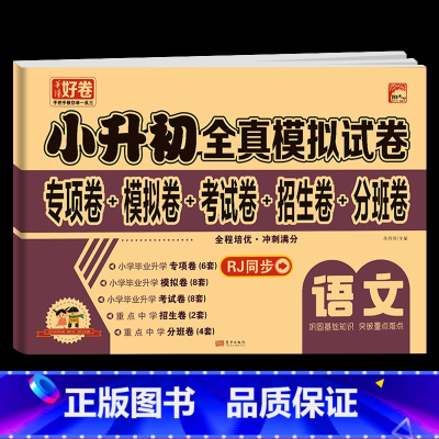 小升初真题模拟[语文] 小学升初中 [正版]2024新小升初真题卷语文数学英语必刷题人教版小学毕业升学总复习资料六年级下