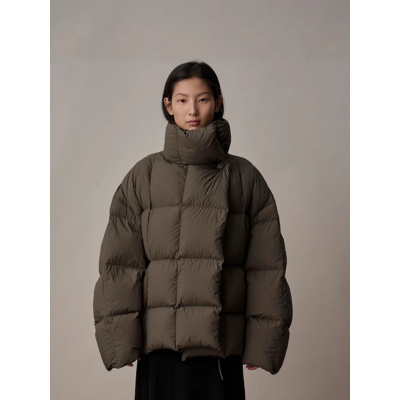 年新款冬季立领棉服女时尚小个子短款宽松设计感加厚保暖外套