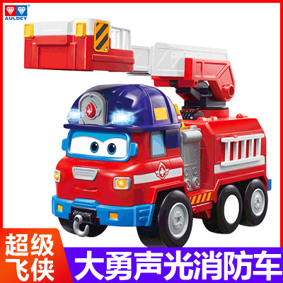 奥迪双钻超级飞侠儿童飞机玩具乐迪小爱男孩女孩礼物 儿童音乐玩具 声光版消防车大勇