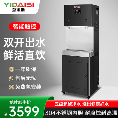意黛斯(YIDAISI)商用直饮机立式步进式开水器工厂公司学校直饮水机YDSAGK-30L/5S五级超滤净水器双开款