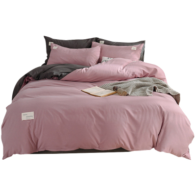 美帮汇款风四件套轻奢风被套北欧简约民宿宾馆床单 简约三件套男