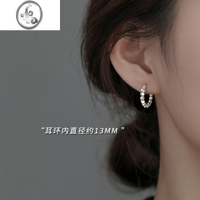 JiMi[]925银银碎银几两耳环女2022年新款小众设计感耳钉夏耳饰