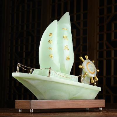 美帮汇一帆风顺帆船摆件船舵现代简约电视柜客厅酒柜装饰品房间布置摆设