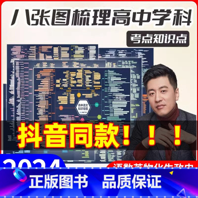 高中生满分作文 高中通用 [正版]抖音同款张雪峰 高中知识思维导图 涵盖高中语文数学英语物理化学生物历史地理政治知识点大
