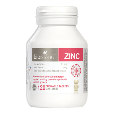 Bio island佰澳朗德婴幼儿儿童 小熊补锌咀嚼片120粒 婴幼儿宝宝儿童改善食欲