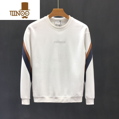 YANXU潮牌青年时尚男士卫衣新款舒适百搭圆领T恤宽松休闲长袖t帅