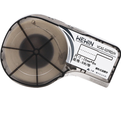 伟文(wewin) VCAS-02FRD/H 标签机色带 适用于GT310系列打印机(计价单位:卷) 红底黑字