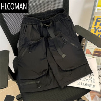 HLCOMAN日系复古机能风休闲短裤男款夏季薄款美式潮牌大口袋工装五分裤子