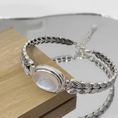 麦穗拼接手镯女高级感小众高级感轻奢小众个性百搭2025年新品手饰送女朋友老婆情人节七夕生日礼物