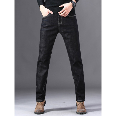 款弹力牛仔裤男款高端修身商务直筒裤时尚舒适柔软休闲裤