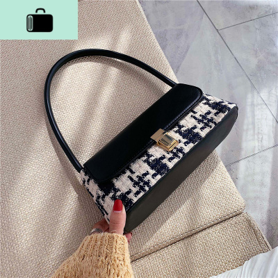 小众设计腋下女包2020夏季新款撞色单肩手提包韩版网红编织托特包NEW LAKE女士单肩包