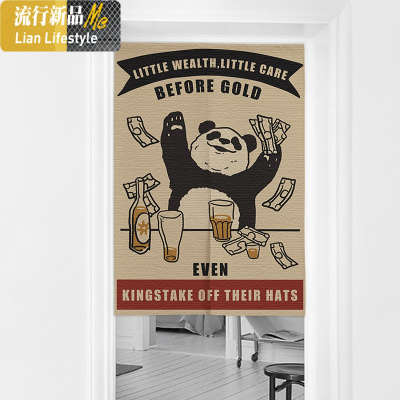 帘棉麻网红ins美式厨房帘子隔断帘定制布艺免打孔帘子装饰原创 三维工匠窗帘