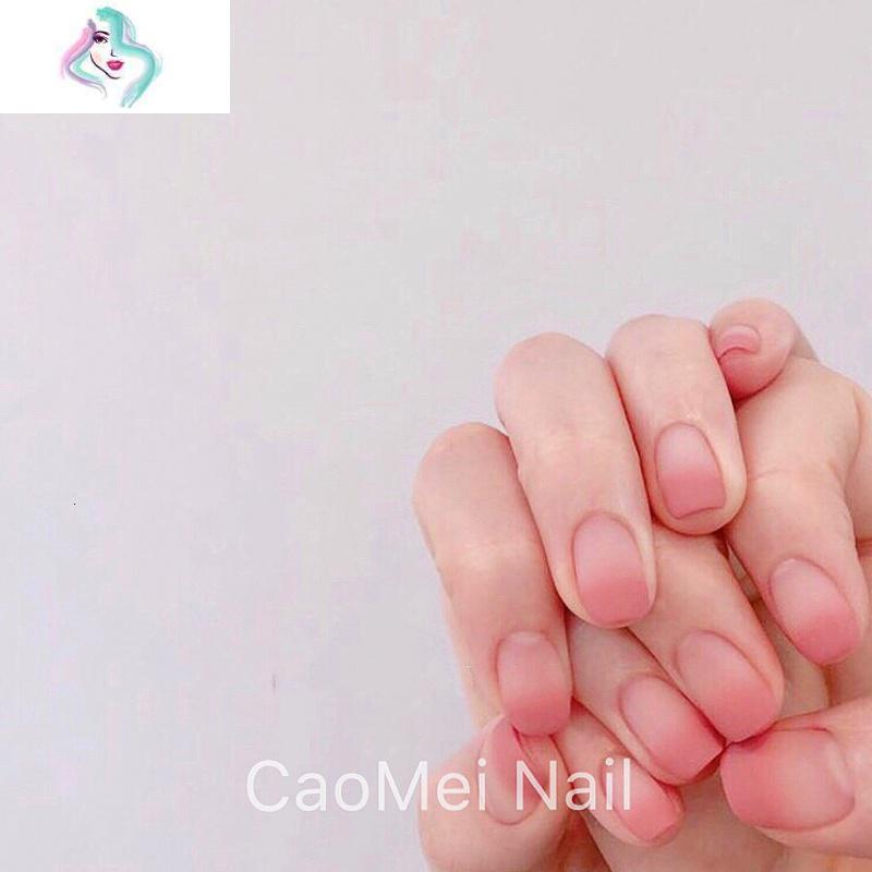 水蜜桃渐变 磨砂穿戴假指甲贴片 可拆卸美甲成品甲片