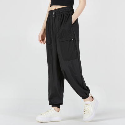 彪马(PUMA)女裤新款时尚运动裤跑步健身训练透气休闲梭织长裤537623-01 ZP