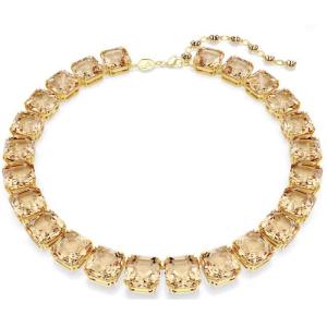 Swarovski时尚气质优雅女式项链水晶黄铜晚宴日常礼物送自己 金色