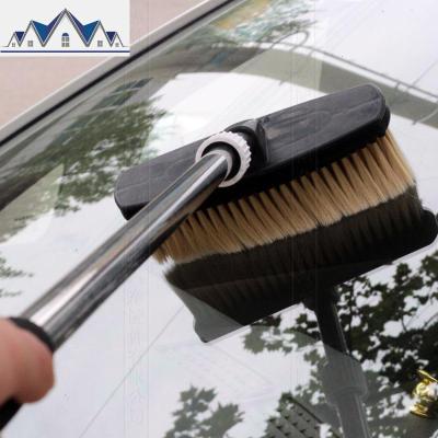 伸缩杆/汽车通水刷/软毛擦车拖把/车用刷车毛刷/洗车工具长柄刷子 三维工匠