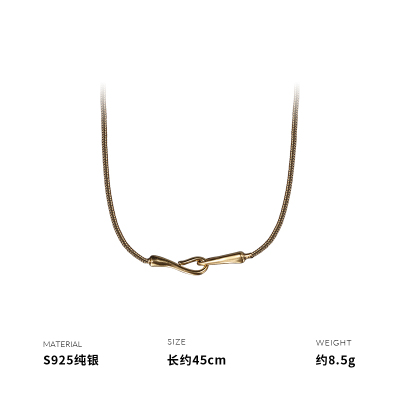 925纯银蛇骨链项链女锁骨链颈链简约2025年重约8.5g BCX4419送女朋友老婆情人节七夕生日礼物