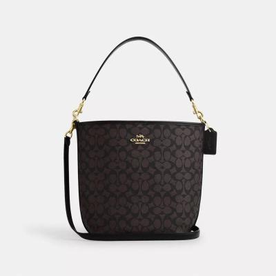 蔻驰(COACH)女士大容量手提包时尚简约百搭配饰链条单肩斜挎包