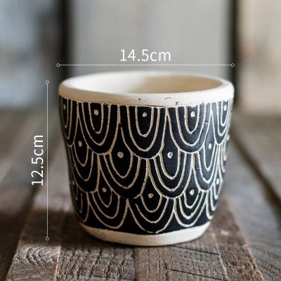 美帮汇几何艺术花盆花器盆栽绿植种植阳台花园创意个性北欧INS 几何剧场(CL)底部已打孔 小