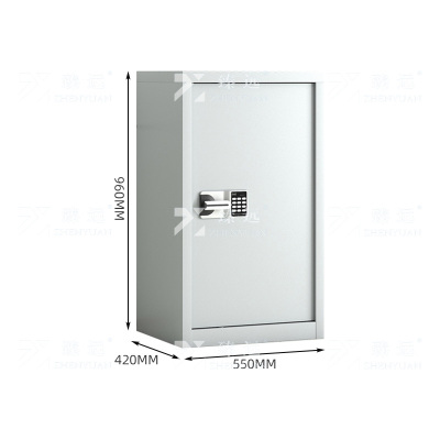 臻远 ZYJJ-80034 单门保密柜 智能密码锁 灰白色 长550*宽420*高960mm 单位:1台