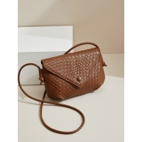 编织包包新款复古简约斜挎包纯色百搭单肩包日常通勤手机包女