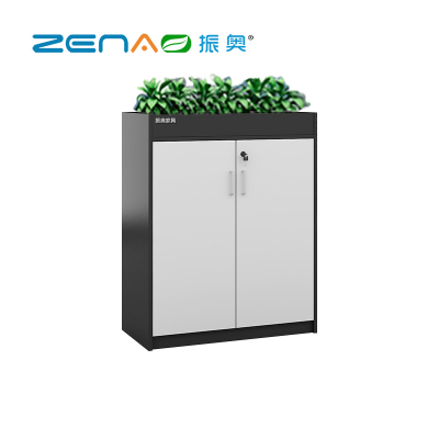 振奥 文件矮柜花槽柜植物放置柜屏风隔断柜资料柜储物柜桌边柜1117/台(暖白色2门)