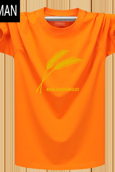 HLCOMAN冰爽夏季莫代尔弹力薄款短袖T恤加肥大码印花半袖宽松体恤男