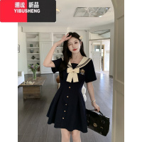 YIBUSHENG大码女装2024季新款微胖领连衣裙刺绣减龄显瘦胖mmA字长裙