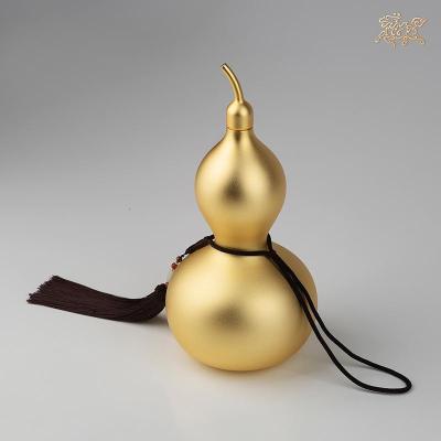美帮汇全铜摆件《28厘米真金鎏镀铜葫芦》 铜工艺品 家居饰品