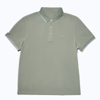 尘界2025夏季新款休闲商务翻领纯色T恤衫