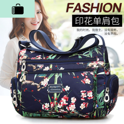 女包布包新款轻便休闲帆布单肩跨包牛津布中老年妈妈包尼龙斜挎包NEW LAKE女斜挎包