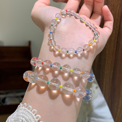 多巴胺天然白水晶手串女款2025新款适合夏天的手链高颜值学生党送女朋友老婆情人节七夕生日礼物