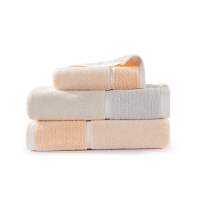 洁玉 秋水2毛1浴三套巾礼盒(天地盖+手提袋) J0702-C 蓝色