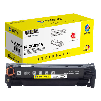 科思特 K CC530A 硒鼓 黑色(适用HP Color LaserJet CP2025/CP2025dn/2020/CM2320)打印量3500页 专业版