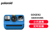 PolaroidGoGen2宝丽来拍立得相纸学生mini相机生日结婚礼物送闺蜜蓝色相机+Go白框双包相纸*1
