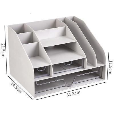 家柏饰(CORATED)加厚文件架办公室桌面置物架办公用品大全资料架文件夹收纳盒多层