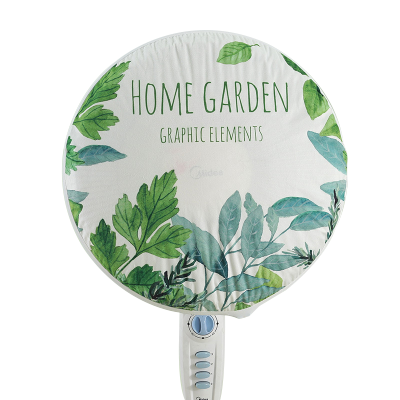 京城派 电风扇罩子防尘罩套子电扇保护罩立式落地式全包布艺圆形防灰网罩 012家庭花园 直径约46cm